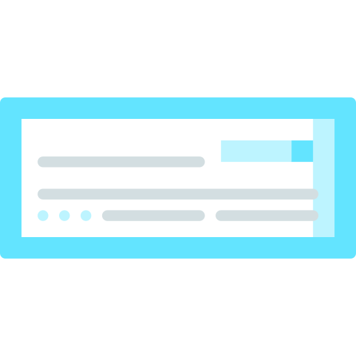 Bank check - free icon