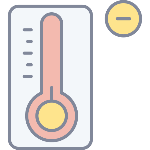 baja temperatura icono gratis