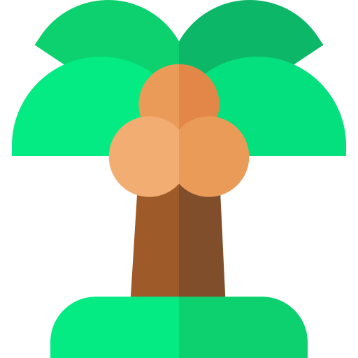 Árbol de coco icono gratis