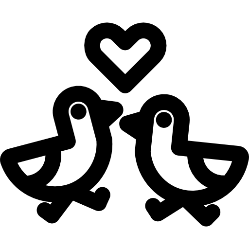 pájaros del amor icono gratis