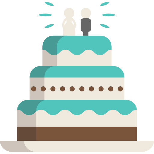 pastel de bodas icono gratis