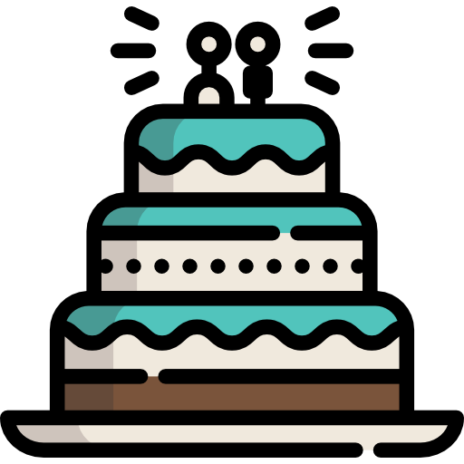 pastel de bodas icono gratis