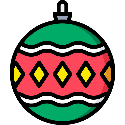 pelota de navidad icono gratis