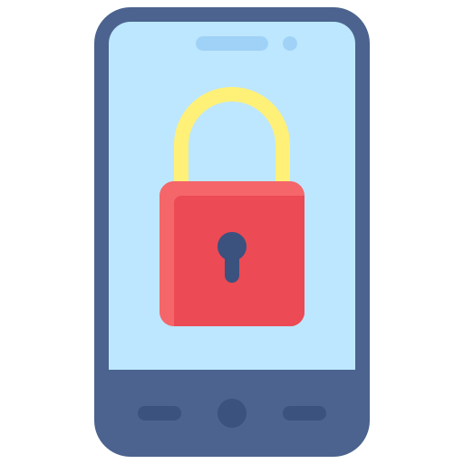 seguridad móvil icono gratis