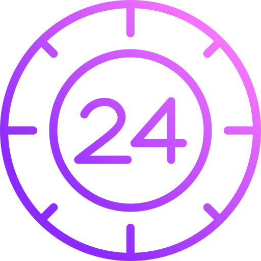 24 hour clock - free icon