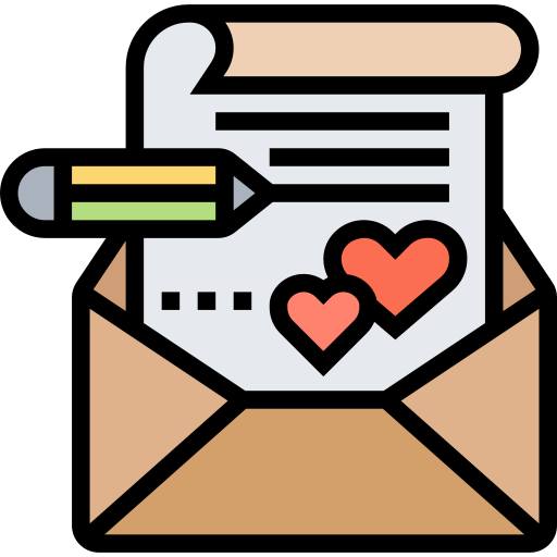 lettre d'amour Icône gratuit