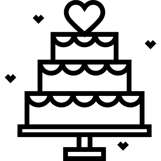 pastel de boda icono gratis