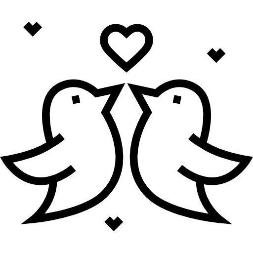 pájaros del amor icono gratis