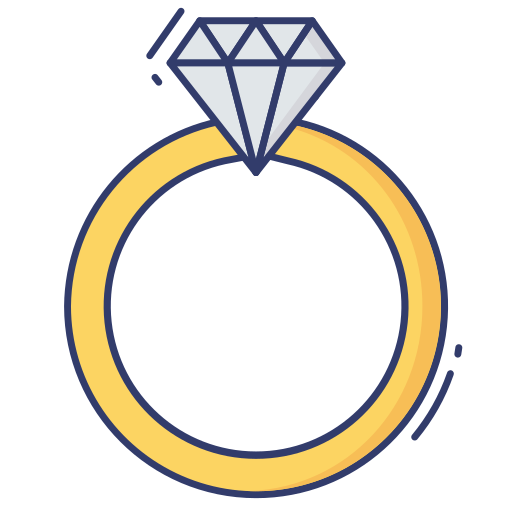 Diamond ring Dinosoft Lineal Color icon