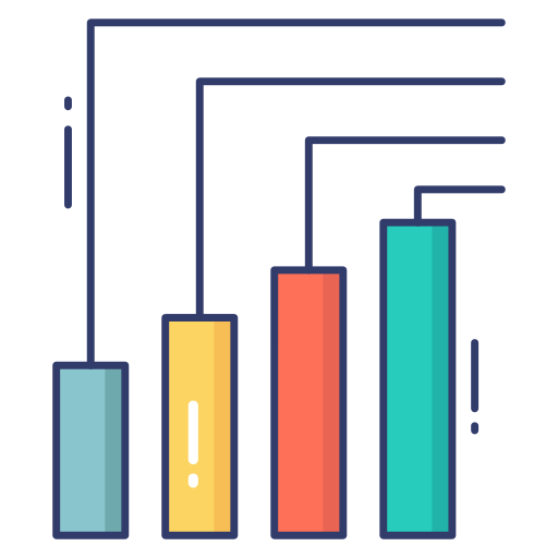 Graph Dinosoft Lineal Color icon