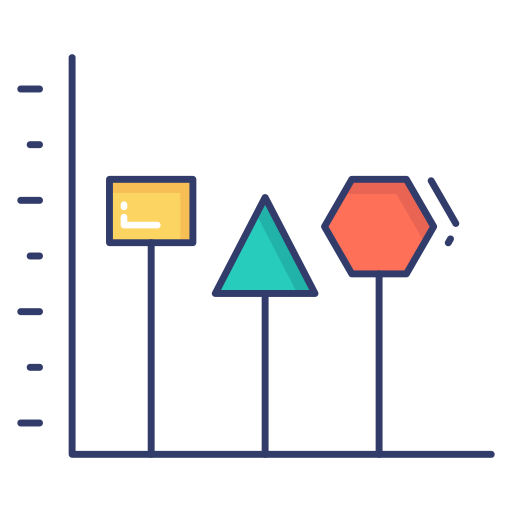 Graph Dinosoft Lineal Color Icon