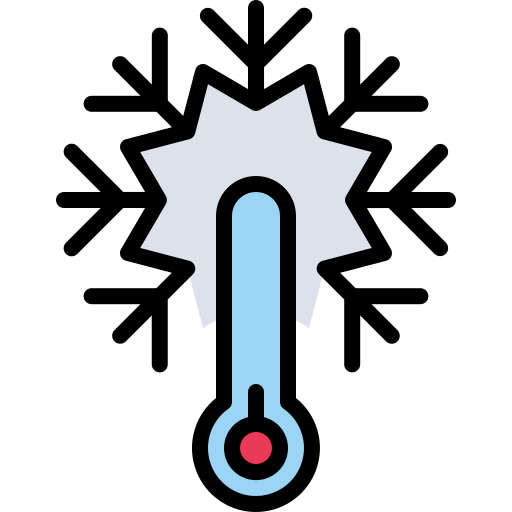 baja temperatura icono gratis