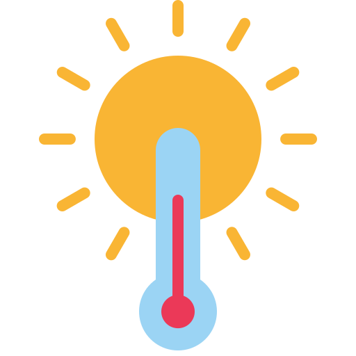 altas temperaturas icono gratis