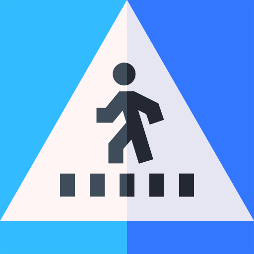 Pedestrian crossing free icon