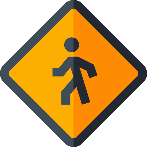 Pedestrian crossing free icon