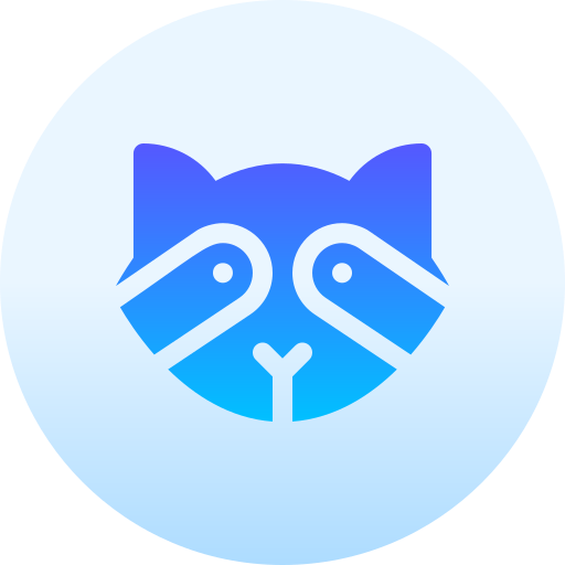 Raccoon Basic Gradient Circular icon