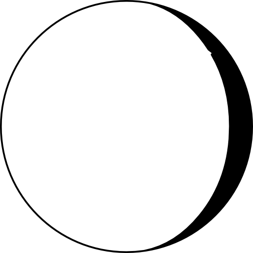 New moon icon. Free download transparent .PNG