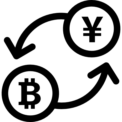 tipo de cambio de bitcoin icono gratis