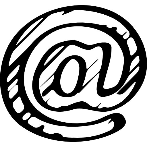Arroba sketched social symbol outline  free icon