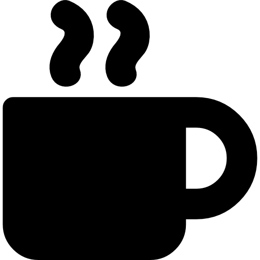 Coffee Hot Black Cup Of Rounded Shapes Icon