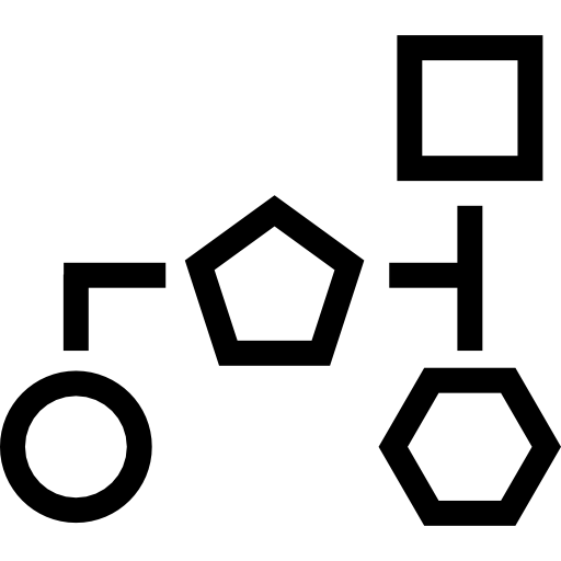 esquemas de bloques con contornos de formas geométricas básicas icono gratis