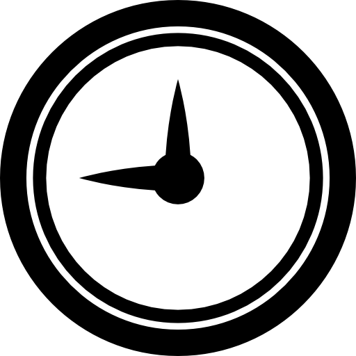 relógio de parede de formato circular grátis ícone