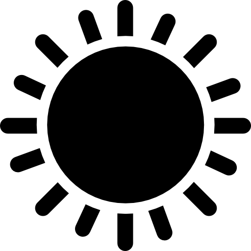 Sun Basic Rounded Filled icon