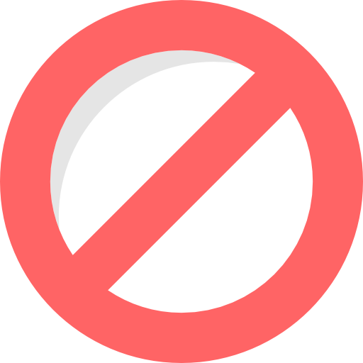 Prohibited Free Signs Icons