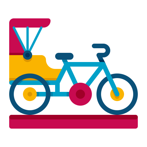 ciclo rickshaw icono gratis