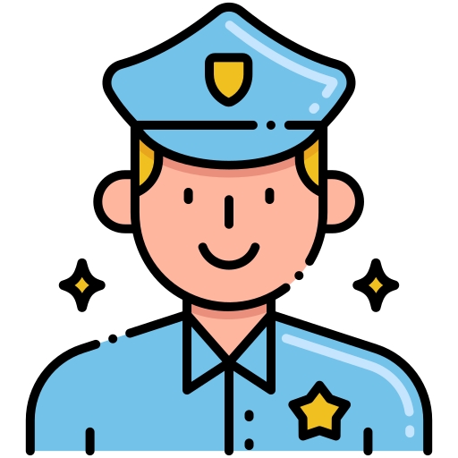 Policeman Flaticons Lineal Color icon