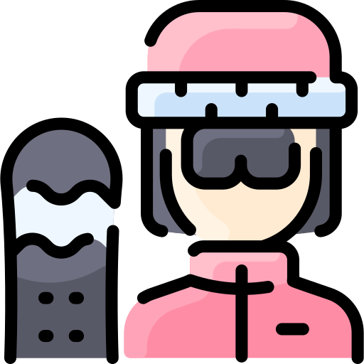 snowboarder icono gratis