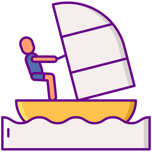 Windsurf Flaticons Lineal Color icon