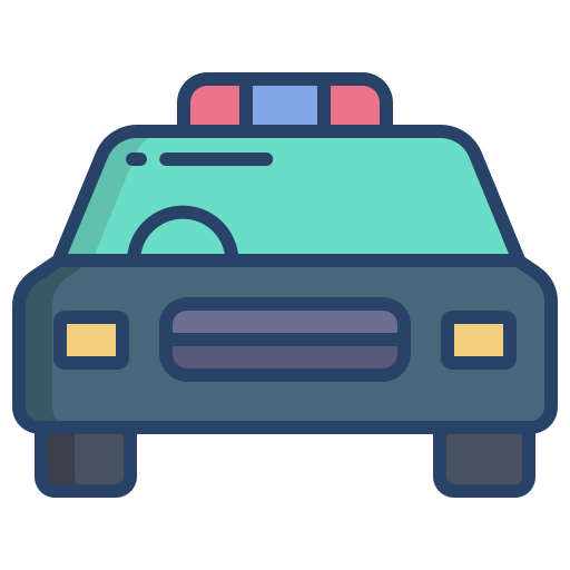 coche de policía icono gratis