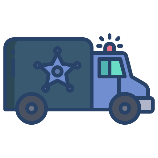 camioneta de la policía icono gratis