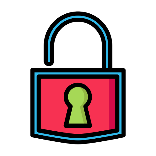 Padlock Generic Outline Color icon