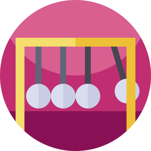 Newton cradle Geometric Flat Circular Flat icon