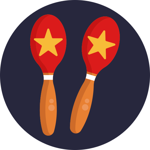 par de maracas icono gratis