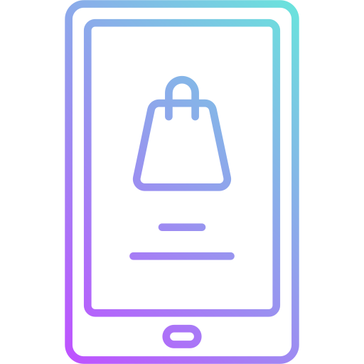 las compras en línea icono gratis