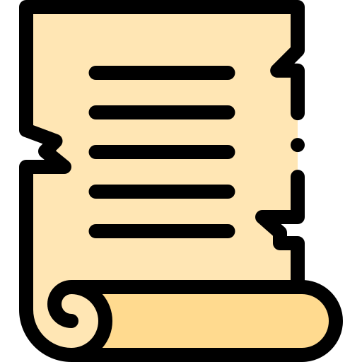 Parchment Detailed Rounded Lineal color icon