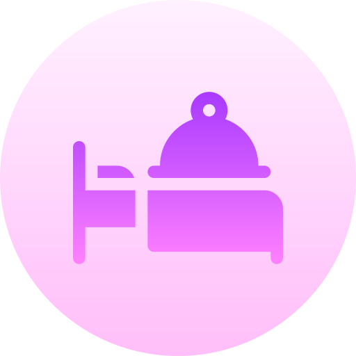 Bed And Breakfast Basic Gradient Circular Icon