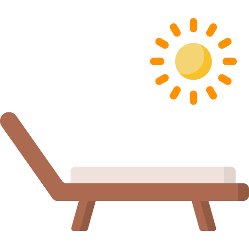 cama solar icono gratis