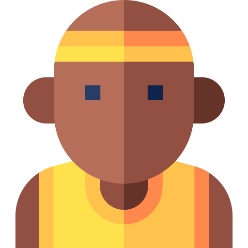 Basketball Player Basic Straight Flat Icon