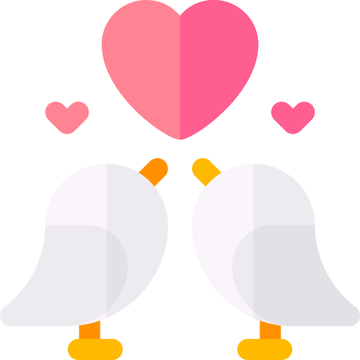 pájaros del amor icono gratis