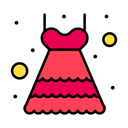 Dress Flatart Icons Lineal Color icon