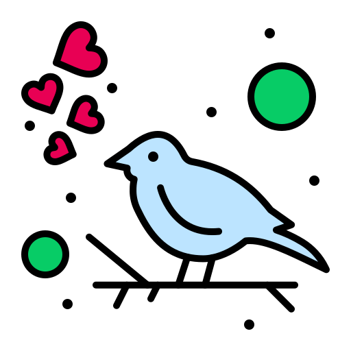 pájaro del amor icono gratis