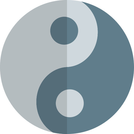 Yin yang Pixel Perfect Flat icon