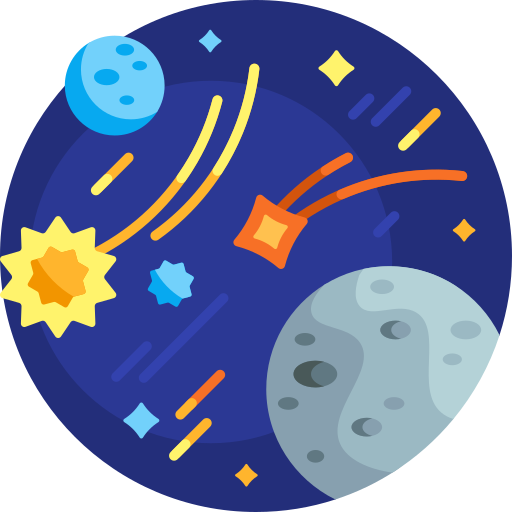 Meteor shower Detailed Flat Circular Flat icon