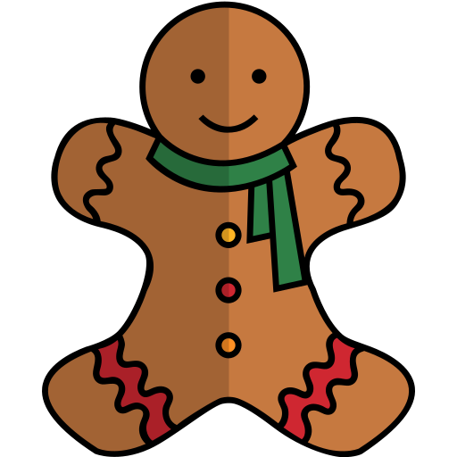 Gingerbread man Generic Outline Color icon