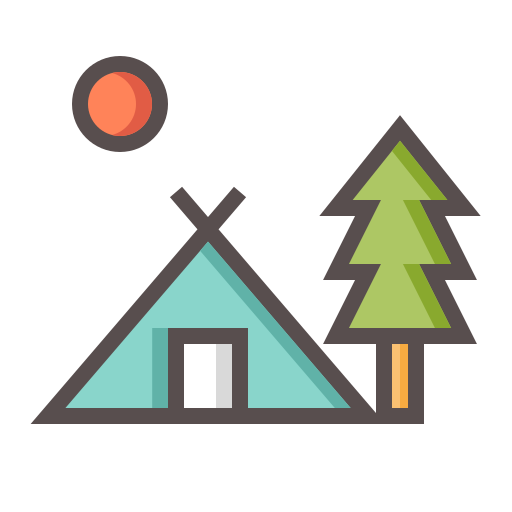 Camping Generic Outline Color icon