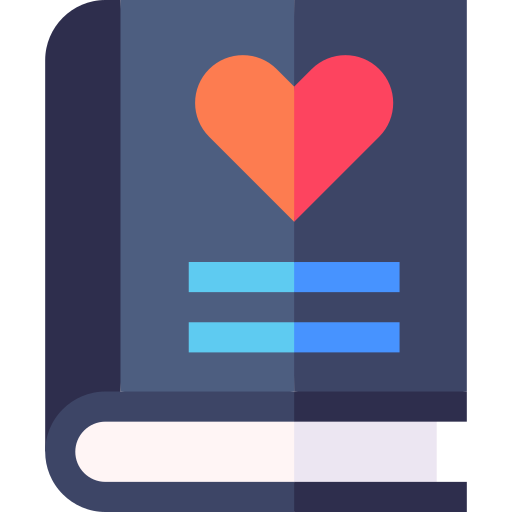 Romantic novel Basic Straight Flat icon